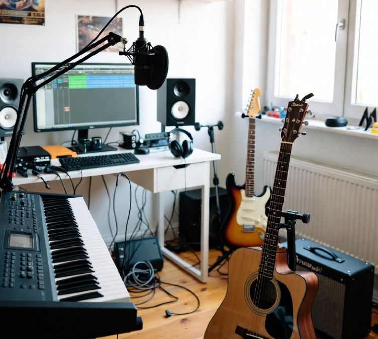 clean home music studio